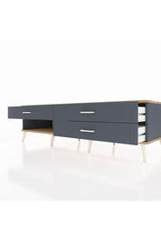 Kronos TV Ünitesi 3 Çekmeceli  176x59x51 Antrasit-Çam/Antrasit