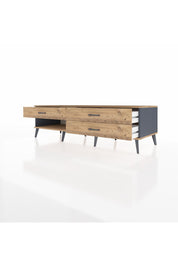 Kronos TV Ünitesi 3 Çekmeceli  176x59x51 Antrasit-Çam/Çam