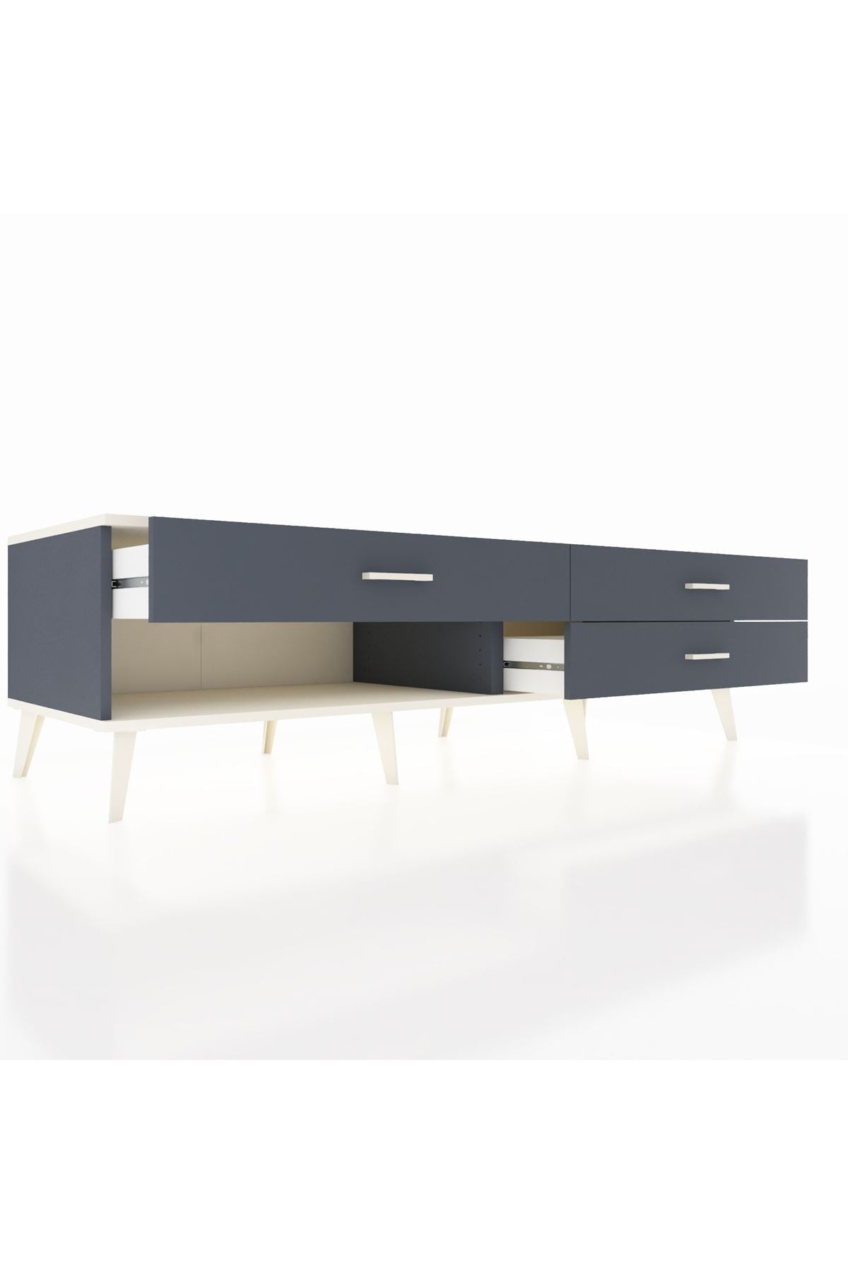 Kronos TV Ünitesi 3 Çekmeceli  176x59x51 Antrasit-Aytaşı/Antrasit