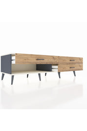 Kronos TV Ünitesi 3 Çekmeceli  176x59x51 Antrasit-Aytaşı/Çam