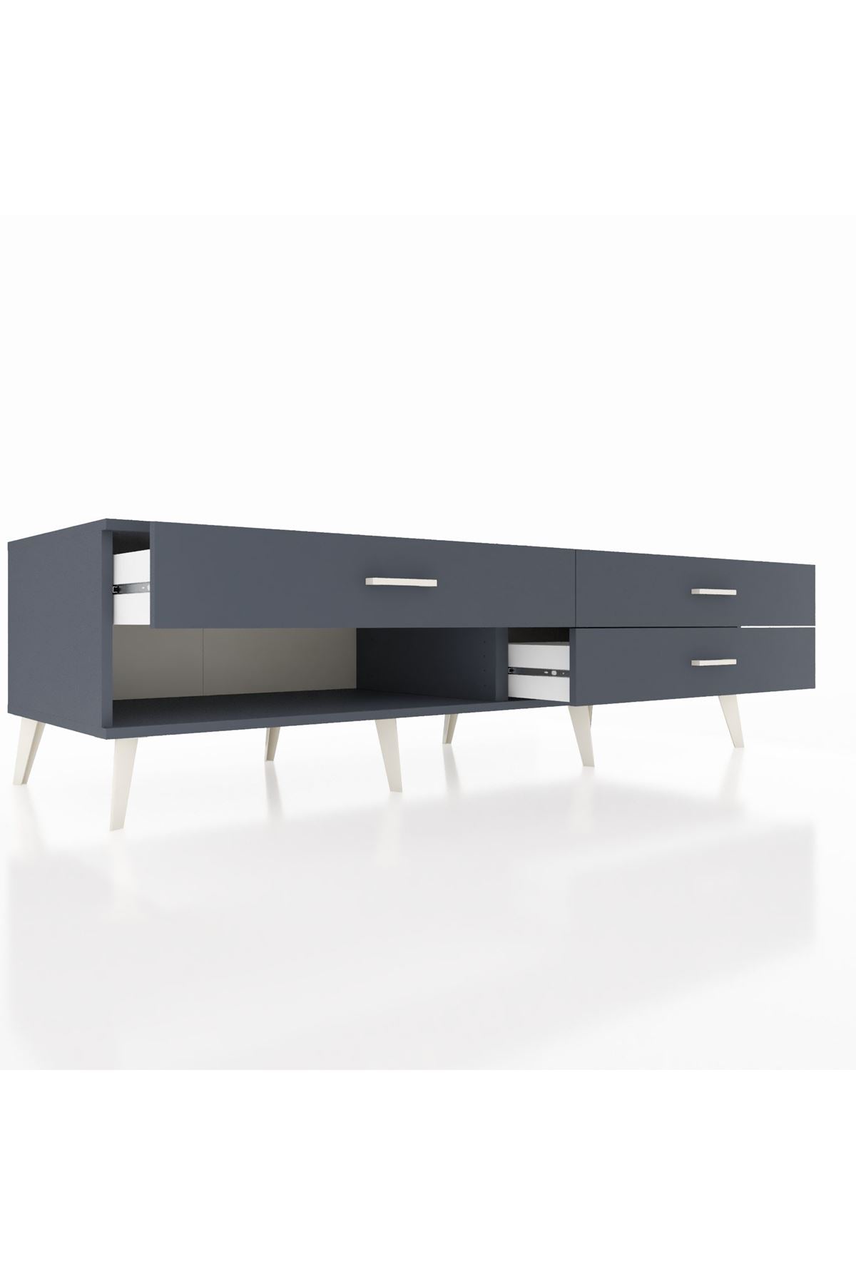 Kronos TV Ünitesi 3 Çekmeceli  176x59x51 Antrasit-Antrasit/Antrasit