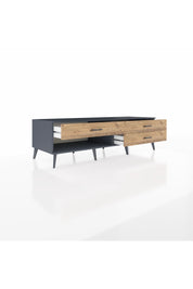 Kronos TV Ünitesi 3 Çekmeceli  176x59x51 Antrasit-Antrasit/Çam