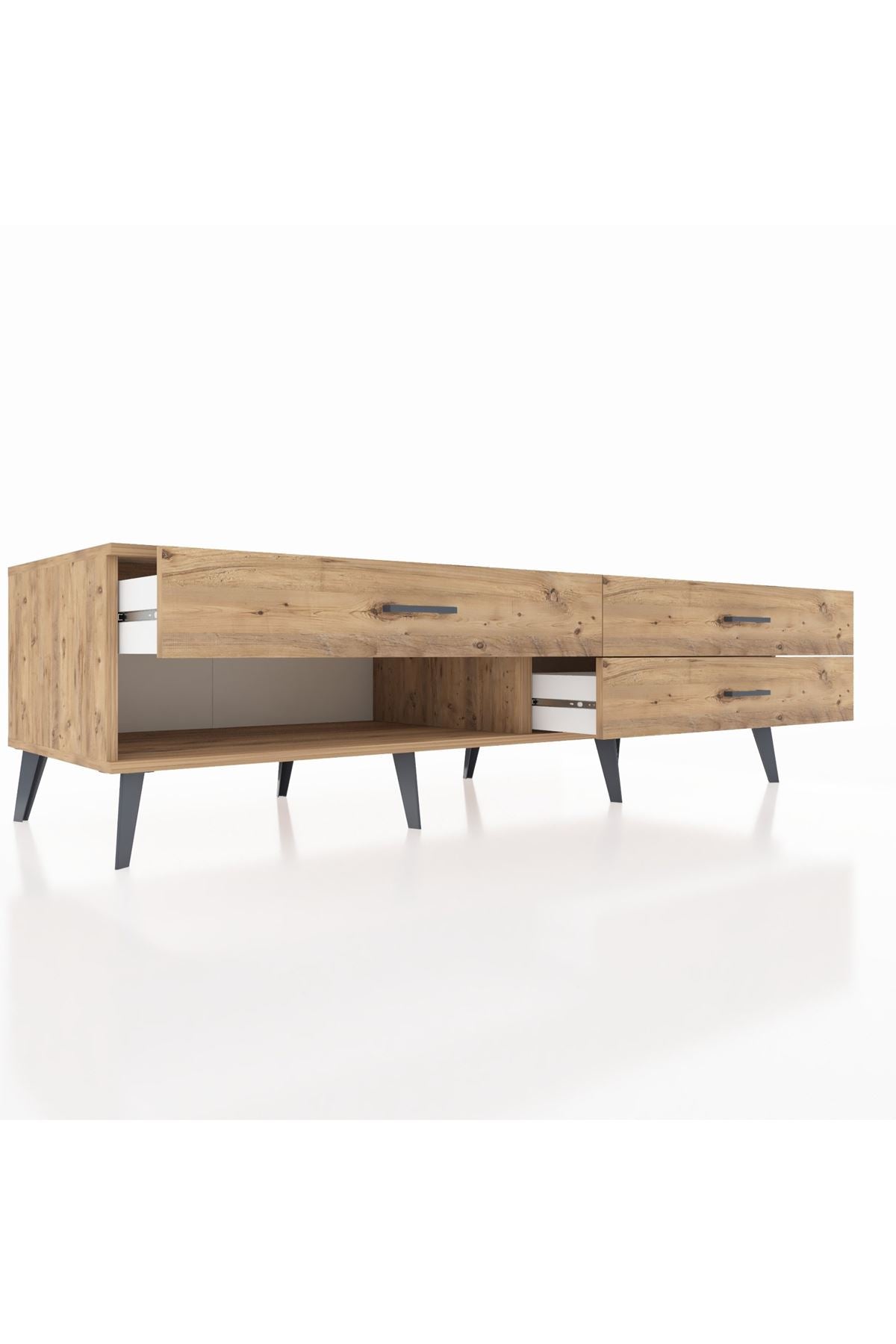 Kronos TV Ünitesi 3 Çekmeceli  176x59x51 Çam-Çam/Çam