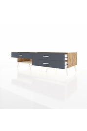 Kronos TV Ünitesi 3 Çekmeceli  176x59x51 Çam-Aytaşı/Antrasit