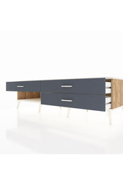 Kronos TV Ünitesi 3 Çekmeceli  176x59x51 Çam-Aytaşı/Antrasit