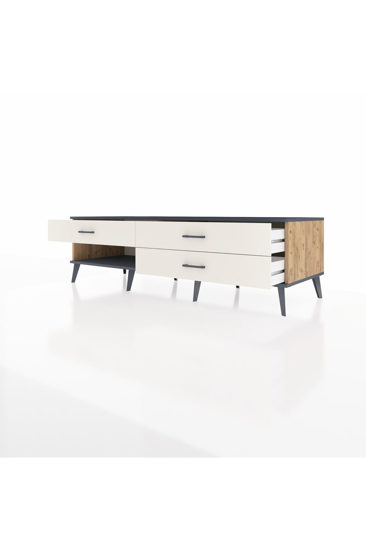 Kronos TV Ünitesi 3 Çekmeceli  176x59x51 Çam-Antrasit/Aytaşı