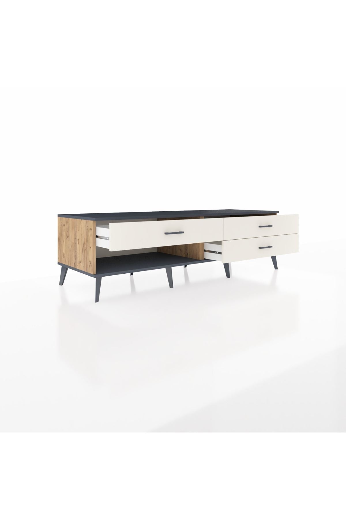 Kronos TV Ünitesi 3 Çekmeceli  176x59x51 Çam-Antrasit/Aytaşı