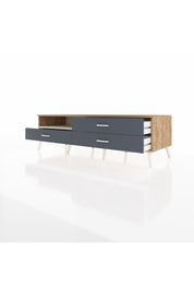 Kronos TV Ünitesi Tek Raflı 3 Çekmeceli  176x59x51 Çam-Aytaşı/Antrasit