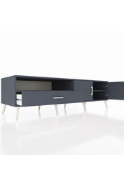 Kronos TV Ünitesi 2 Raflı Tek Çekmeceli 2 Kapaklı 176x59x51 Antrasit-Antrasit/Antrasit