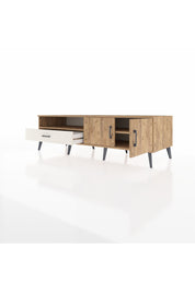 Kronos TV Ünitesi 2 Raflı Tek Çekmeceli 2 Kapaklı 176x59x51 Çam-Çam/Aytaşı