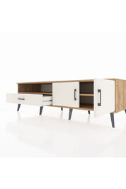 Kronos TV Ünitesi 2 Raflı Tek Çekmeceli 2 Kapaklı 176x59x51 Çam-Aytaşı/Aytaşı