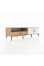 Kronos TV Ünitesi 2 Raflı Tek Çekmeceli 2 Kapaklı 176x59x51 Çam-Aytaşı/Çam