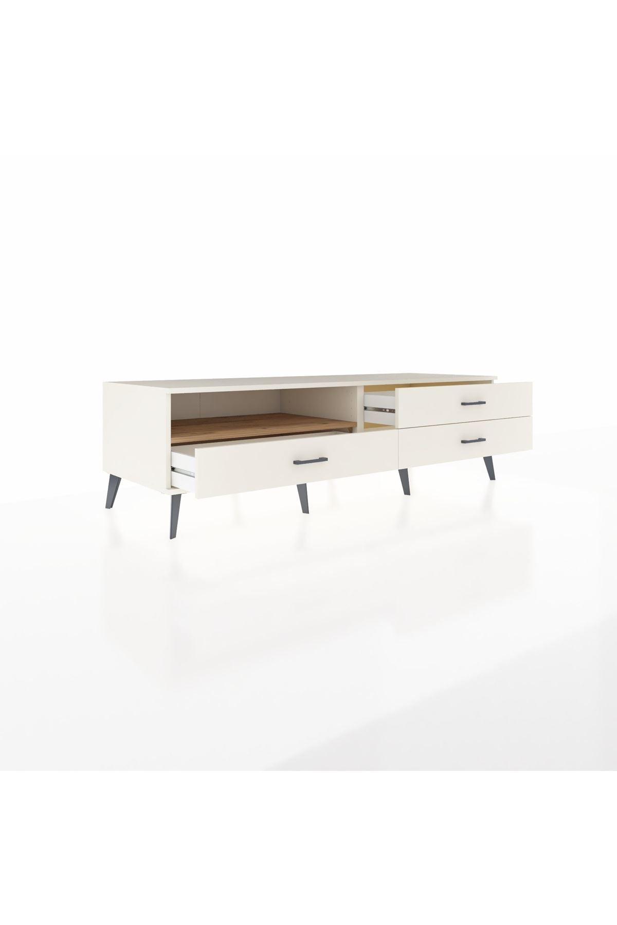 Kronos TV Ünitesi Tek Raflı 3 Çekmeceli  176x59x51 Aytaşı-Çam/Aytaşı