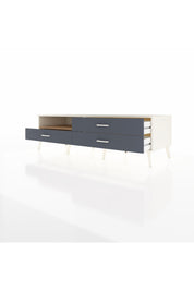 Kronos TV Ünitesi Tek Raflı 3 Çekmeceli  176x59x51 Aytaşı-Çam/Antrasit