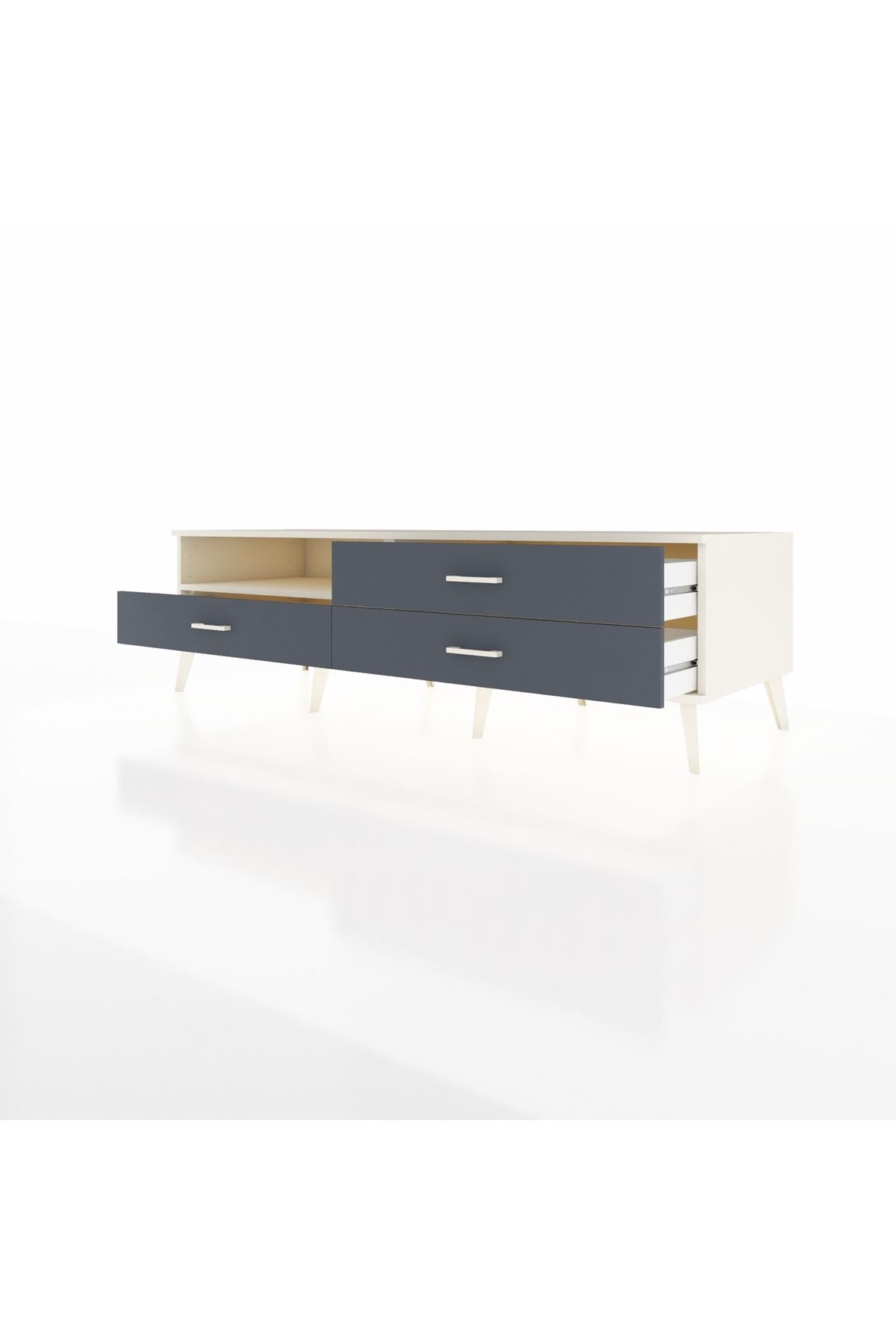 Kronos TV Ünitesi Tek Raflı 3 Çekmeceli  176x59x51 Aytaşı-Aytaşı/Antrasit