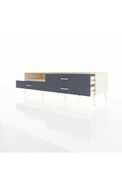 Kronos TV Ünitesi Tek Raflı 3 Çekmeceli  176x59x51 Aytaşı-Aytaşı/Antrasit