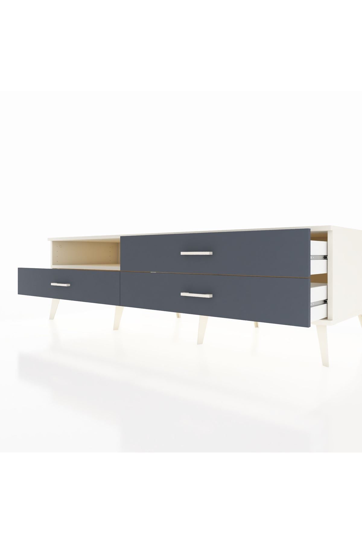 Kronos TV Ünitesi Tek Raflı 3 Çekmeceli  176x59x51 Aytaşı-Aytaşı/Antrasit