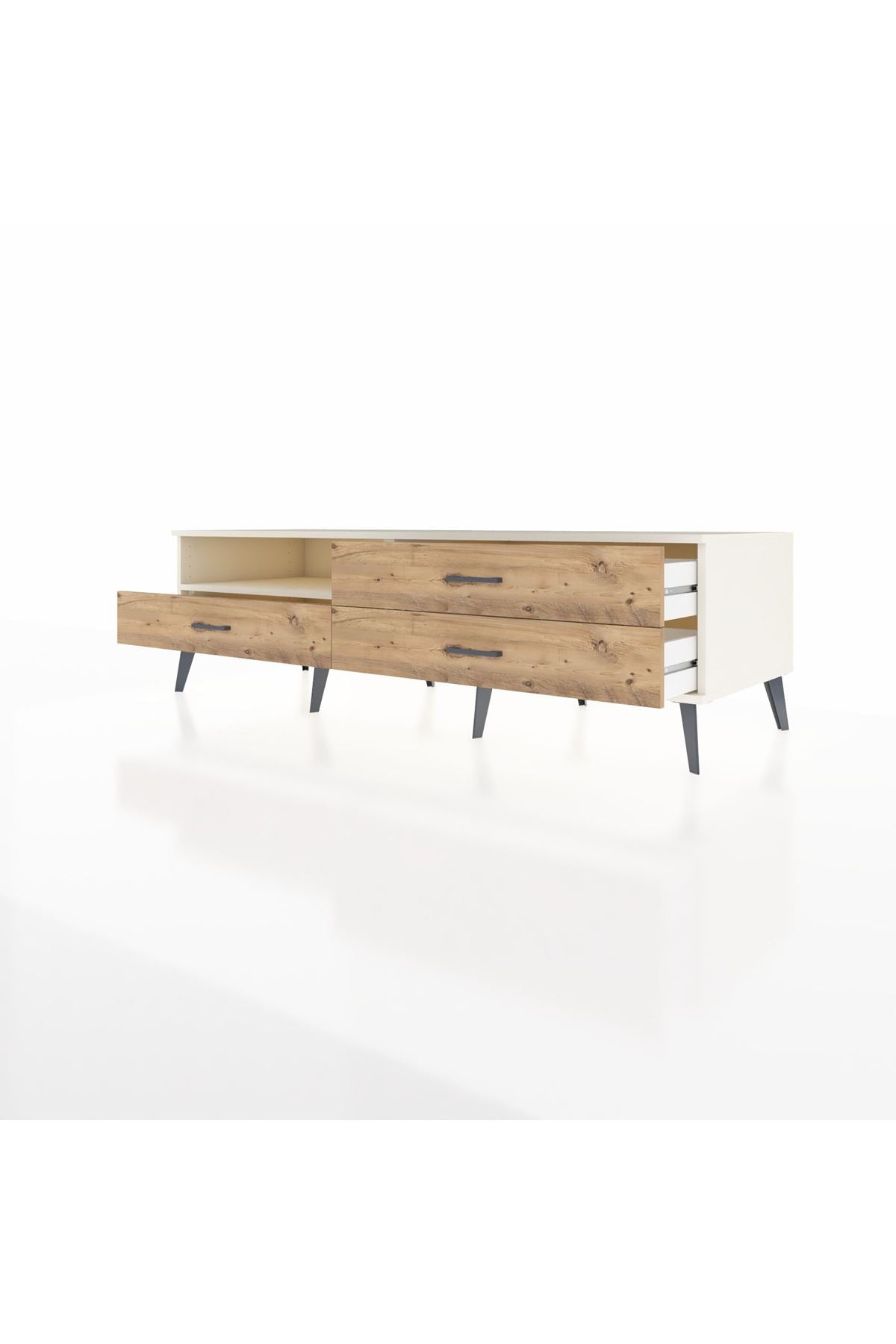 Kronos TV Ünitesi Tek Raflı 3 Çekmeceli  176x59x51 Aytaşı-Aytaşı/Çam