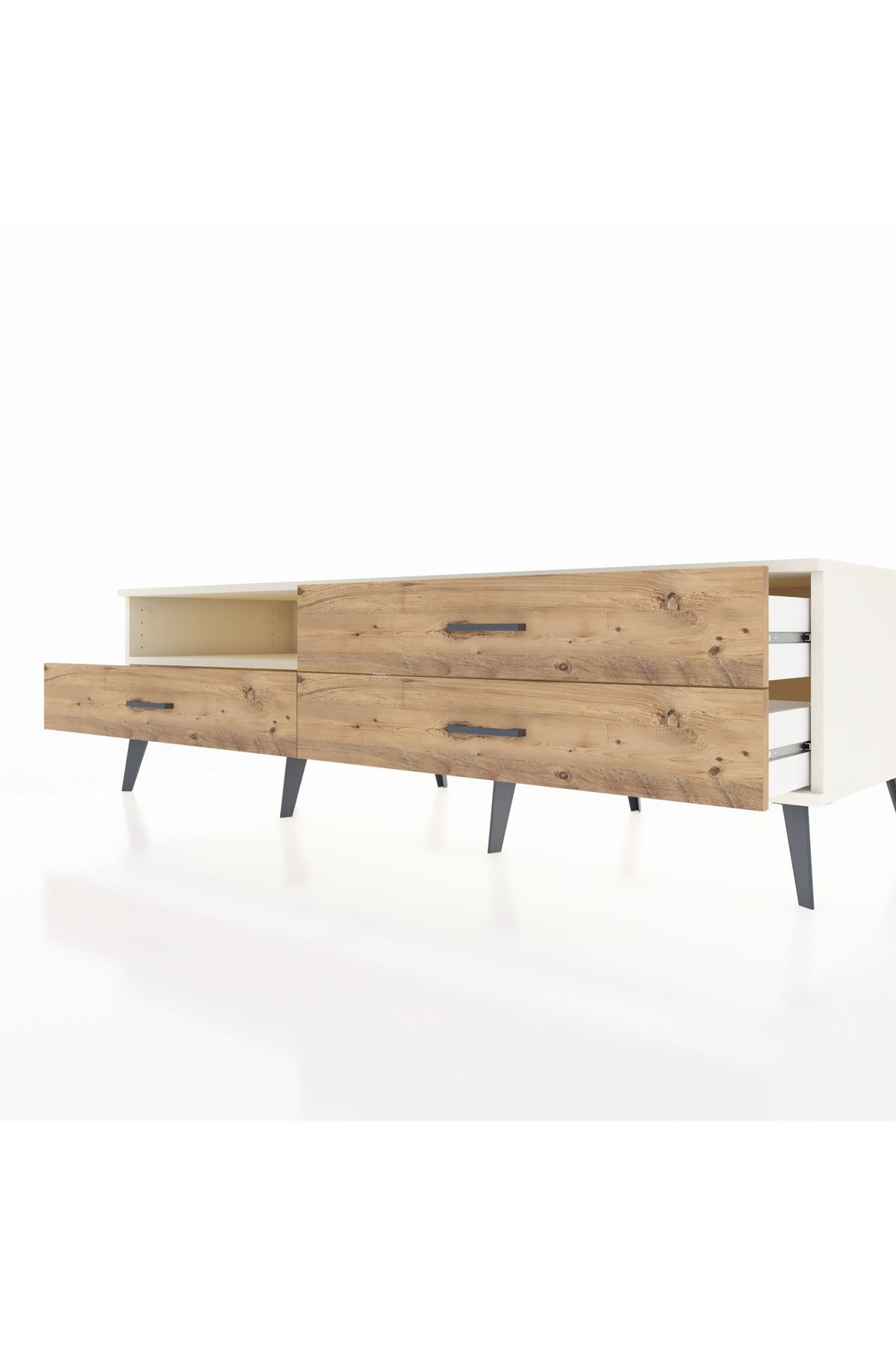 Kronos TV Ünitesi Tek Raflı 3 Çekmeceli  176x59x51 Aytaşı-Aytaşı/Çam