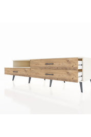 Kronos TV Ünitesi Tek Raflı 3 Çekmeceli  176x59x51 Aytaşı-Aytaşı/Çam