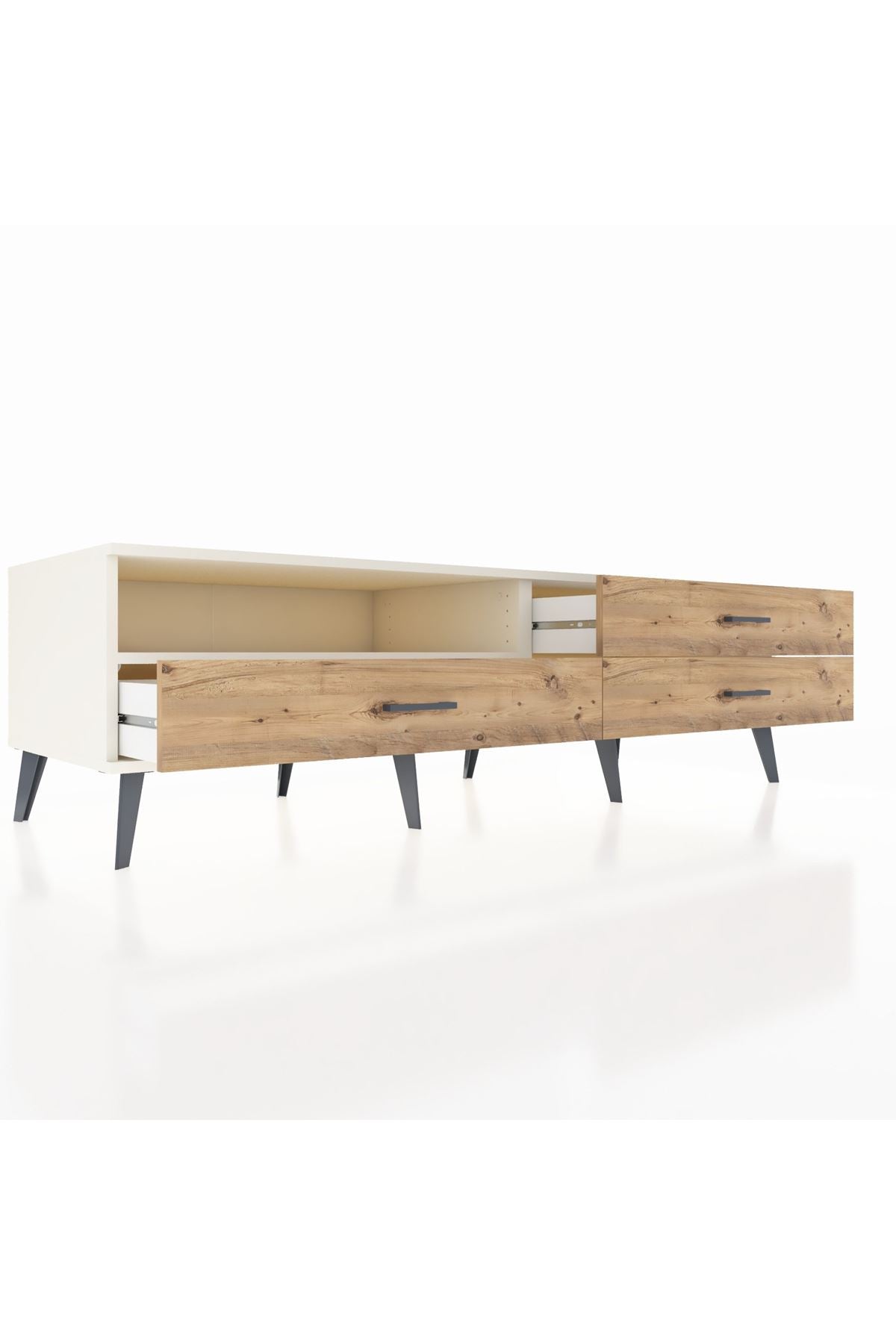 Kronos TV Ünitesi Tek Raflı 3 Çekmeceli  176x59x51 Aytaşı-Aytaşı/Çam