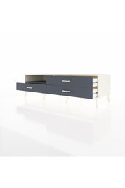 Kronos TV Ünitesi Tek Raflı 3 Çekmeceli  176x59x51 Aytaşı-Antrasit/Antrasit