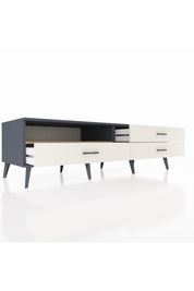 Kronos TV Ünitesi Tek Raflı 3 Çekmeceli  176x59x51 Antrasit-Çam/Aytaşı