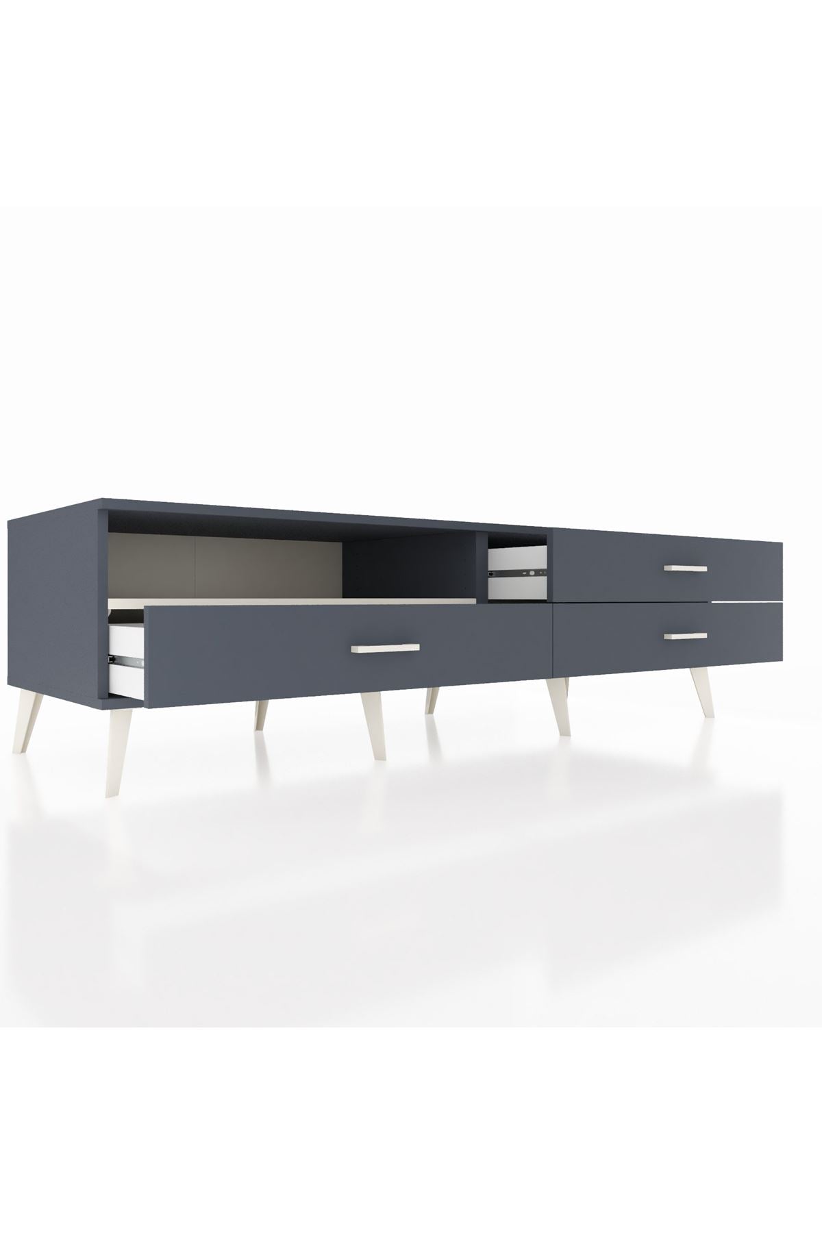 Kronos TV Ünitesi Tek Raflı 3 Çekmeceli  176x59x51 Antrasit-Aytaşı/Antrasit