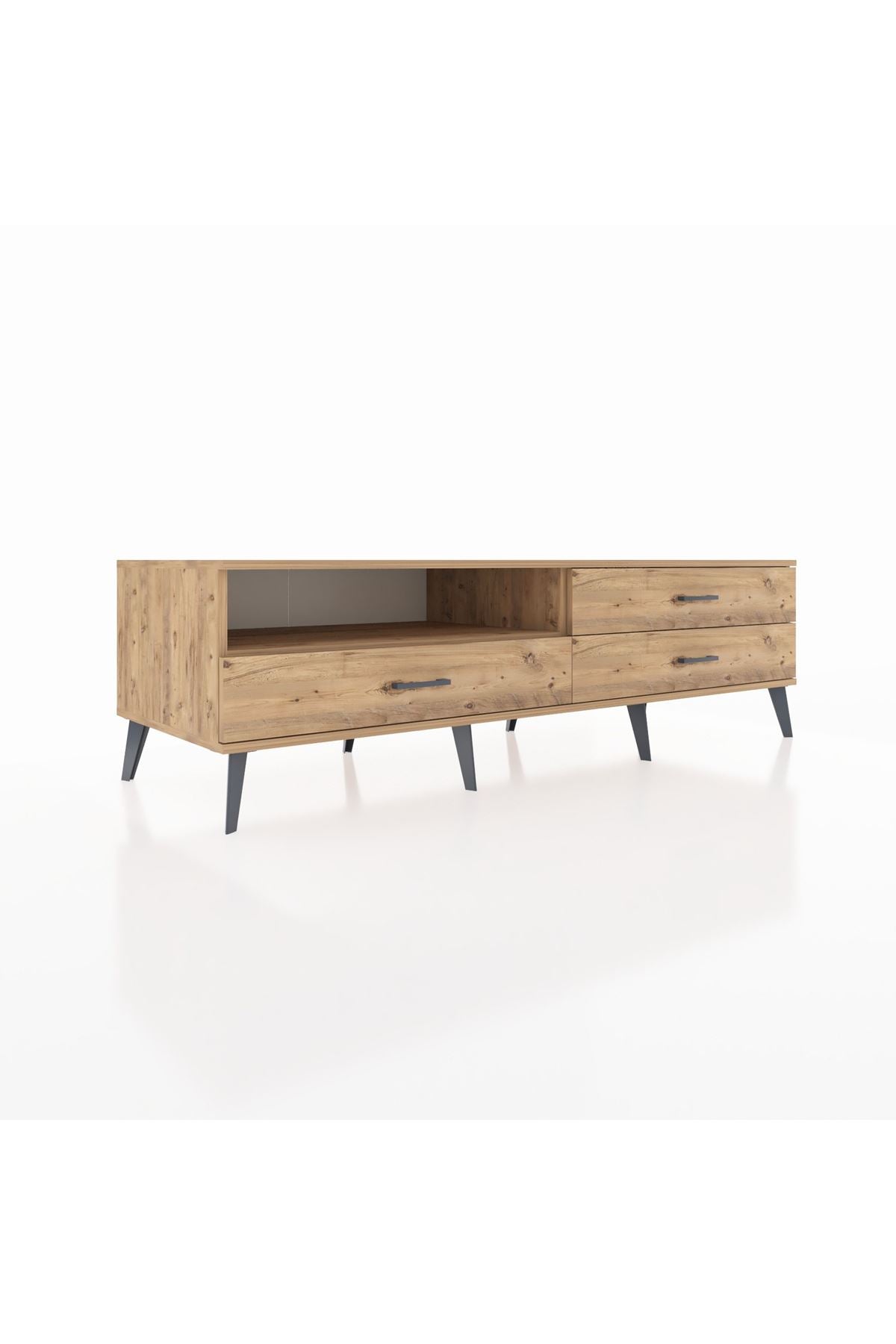 Kronos TV Ünitesi Tek Raflı 3 Çekmeceli  176x59x51 Çam-Çam/Çam