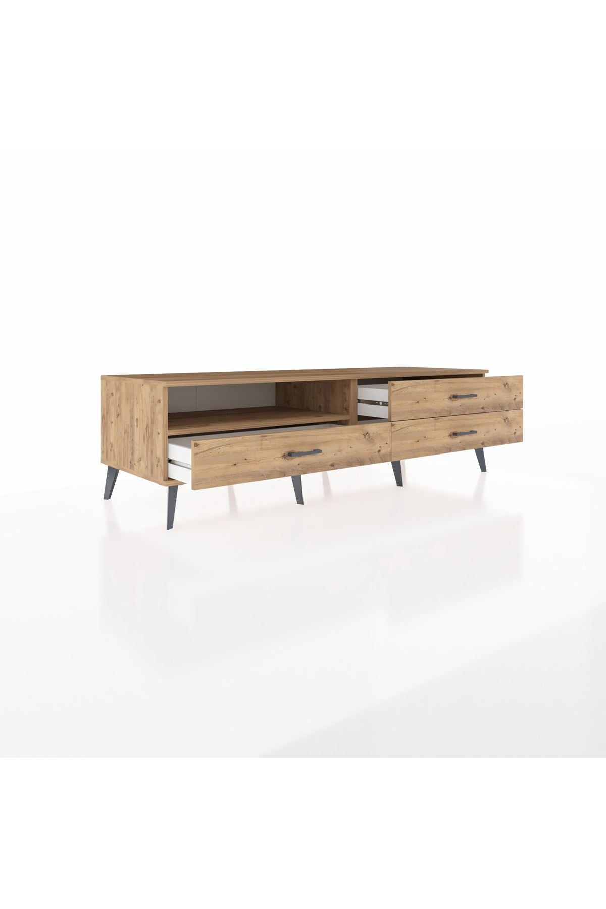 Kronos TV Ünitesi Tek Raflı 3 Çekmeceli  176x59x51 Çam-Çam/Çam