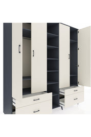Kronos Dolap 12 Raflı 4 Çekmeceli 2 Askılı 220x59x243 - S784M001V13C