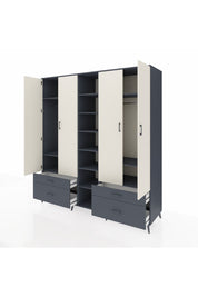 Kronos Dolap 12 Raflı 4 Çekmeceli 2 Askılı 220x59x243 - S784M001V14C