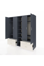Kronos Dolap 12 Raflı 4 Çekmeceli 2 Askılı 220x59x243 - S784M001V16C