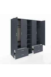 Kronos Dolap 12 Raflı 4 Çekmeceli 2 Askılı 220x59x243 - S784M001V17C