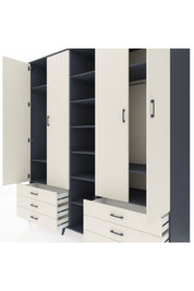 Kronos Dolap 13 Raflı 6 Çekmeceli 2 Askılı 220x59x243 - S784M002V13C