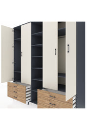 Kronos Dolap 13 Raflı 6 Çekmeceli 2 Askılı 220x59x243 - S784M002V15C