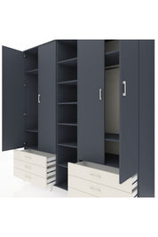 Kronos Dolap 13 Raflı 6 Çekmeceli 2 Askılı 220x59x243 - S784M002V16C