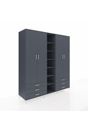 Kronos Dolap 13 Raflı 6 Çekmeceli 2 Askılı 220x59x243 - S784M002V17C