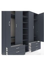 Kronos Dolap 13 Raflı 6 Çekmeceli 2 Askılı 220x59x243 - S784M002V17C