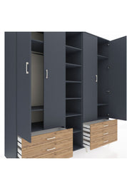 Kronos Dolap 13 Raflı 6 Çekmeceli 2 Askılı 220x59x243 - S784M002V18C
