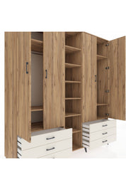 Kronos Dolap 13 Raflı 6 Çekmeceli 2 Askılı 220x59x243 - S784M002V19C