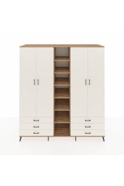 Kronos Dolap 13 Raflı 6 Çekmeceli 2 Askılı 220x59x243 Çam-Aytaşı/Aytaşı