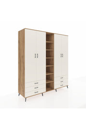 Kronos Dolap 13 Raflı 6 Çekmeceli 2 Askılı 220x59x243 Çam-Aytaşı/Aytaşı