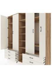 Kronos Dolap 13 Raflı 6 Çekmeceli 2 Askılı 220x59x243 Çam-Aytaşı/Aytaşı