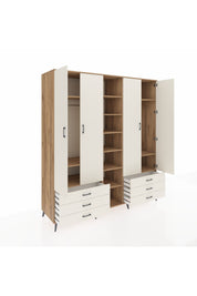 Kronos Dolap 13 Raflı 6 Çekmeceli 2 Askılı 220x59x243 Çam-Aytaşı/Aytaşı