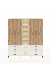 Kronos Dolap 9 Raflı 10 Çekmeceli 2 Askılı 220x59x243 Aytaşı-Çam/Aytaşı