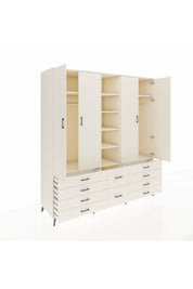 Kronos Dolap 9 Raflı 10 Çekmeceli 2 Askılı 220x59x243 Aytaşı-Aytaşı/Aytaşı