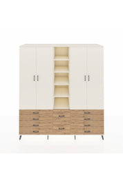 Kronos Dolap 9 Raflı 10 Çekmeceli 2 Askılı 220x59x243 Aytaşı-Aytaşı/Çam