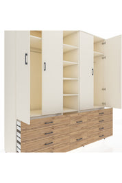 Kronos Dolap 9 Raflı 10 Çekmeceli 2 Askılı 220x59x243 Aytaşı-Aytaşı/Çam