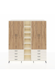 Kronos Dolap 10 Raflı 8 Çekmeceli 2 Askılı 220x59x243 Aytaşı-Çam/Aytaşı
